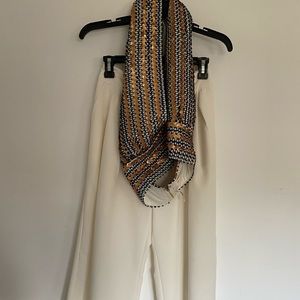 White pants and sparkly top set